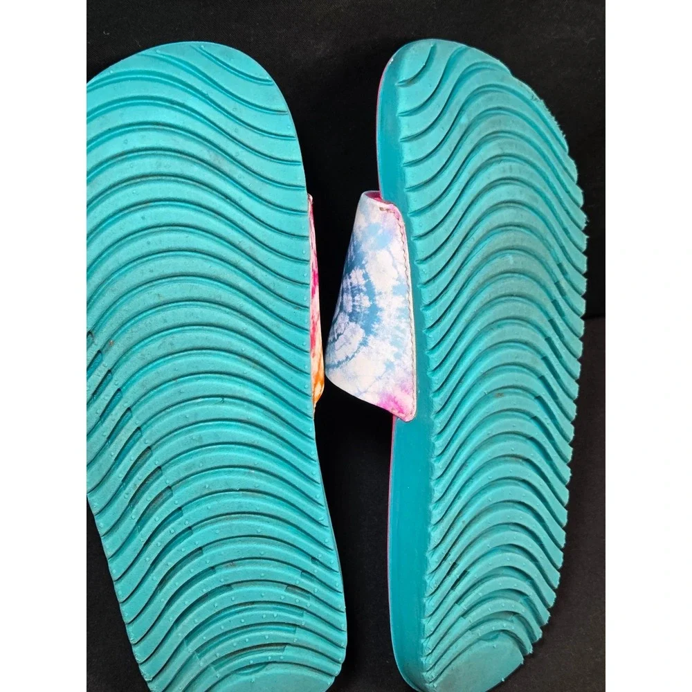 Nike Kawa Slide Kids Tie Dye Pink Blue Sandals‎ CI9919-600 Youth Size 3Y